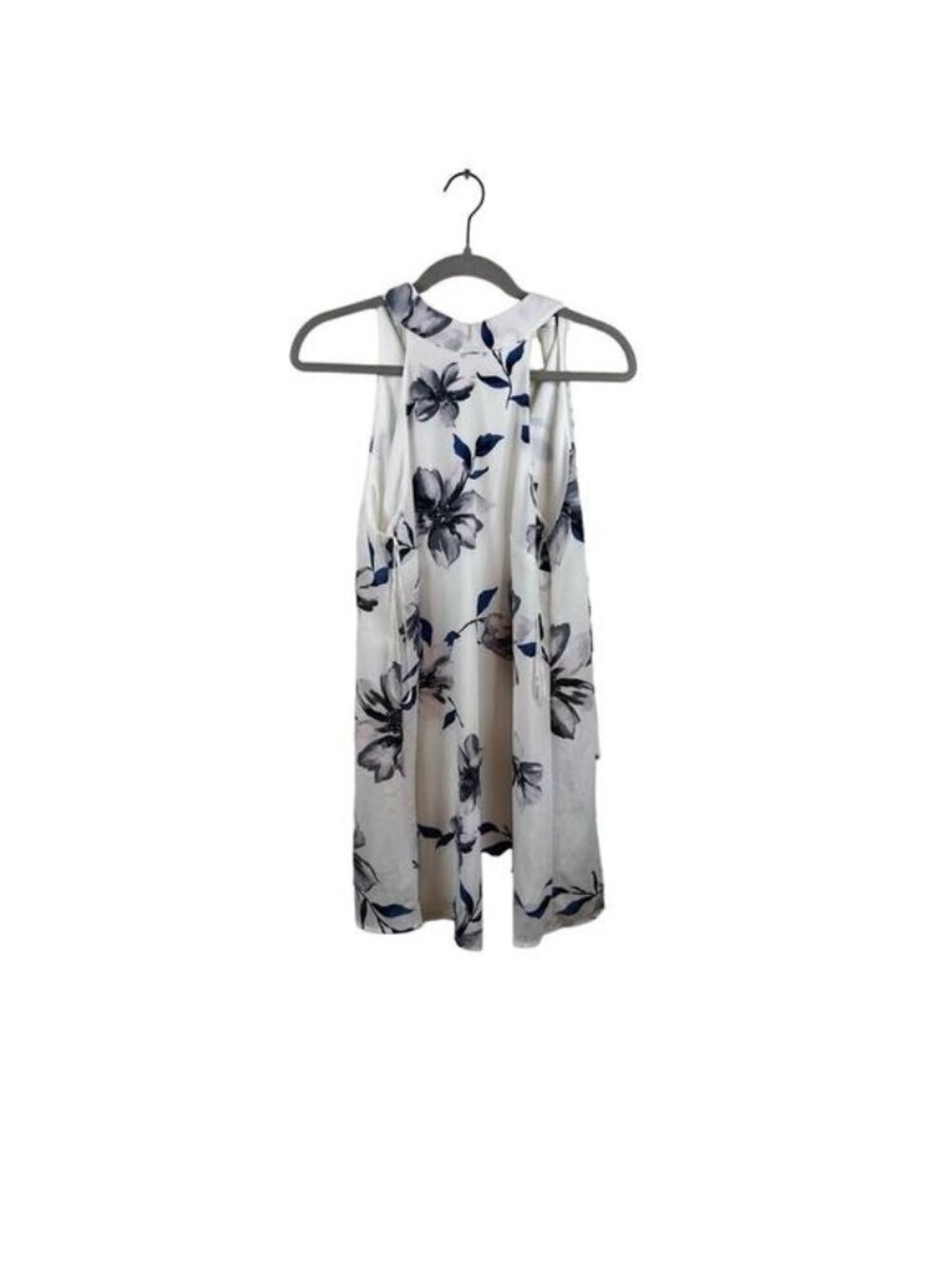 Lulu's Women's White Floral Halter A Line Dress Lined Size Medium